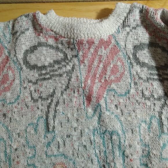 Vintage Western Sportswear Abstract Pattern Knit Sweater - Picture 1 of 8